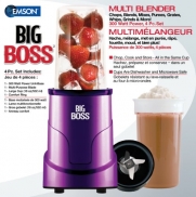 Big Boss 8867 4-Piece Personal Countertop Blender Mixing System, 300-watt, Purple